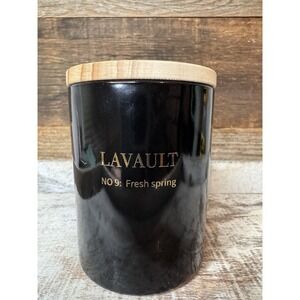 Lavault No. 9 Fresh Spring Scent Black Jar Candle | Stocking Stuffer Gift Idea